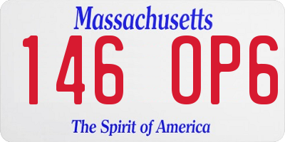MA license plate 146OP6