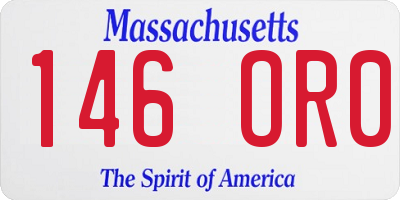 MA license plate 146OR0
