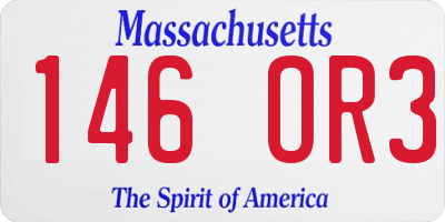 MA license plate 146OR3