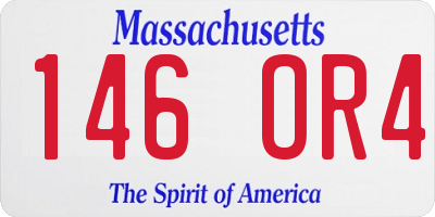 MA license plate 146OR4