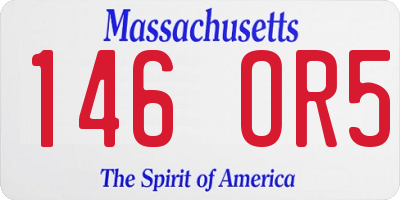 MA license plate 146OR5
