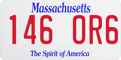 MA license plate 146OR6
