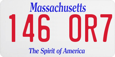 MA license plate 146OR7