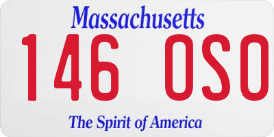 MA license plate 146OS0
