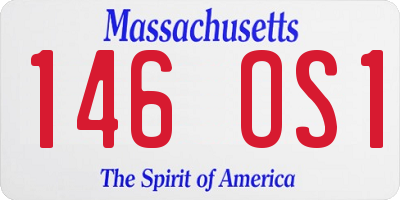 MA license plate 146OS1