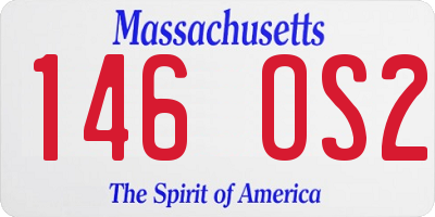 MA license plate 146OS2