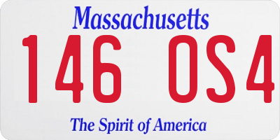 MA license plate 146OS4