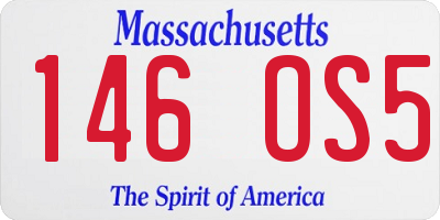 MA license plate 146OS5