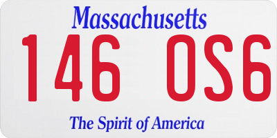 MA license plate 146OS6