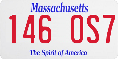 MA license plate 146OS7
