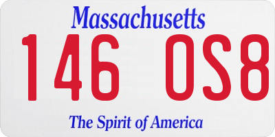MA license plate 146OS8