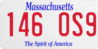 MA license plate 146OS9