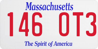 MA license plate 146OT3