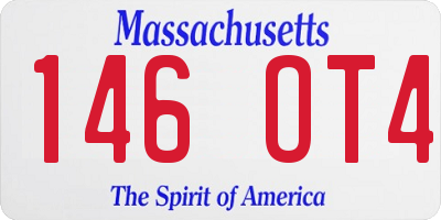 MA license plate 146OT4