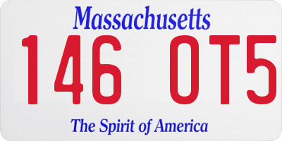 MA license plate 146OT5
