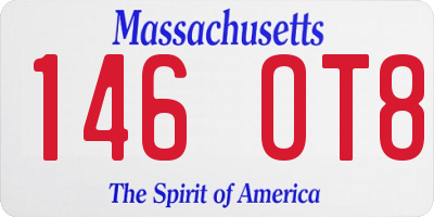 MA license plate 146OT8