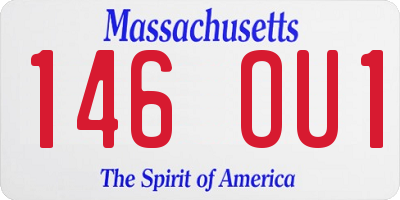 MA license plate 146OU1