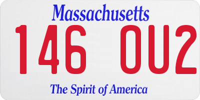 MA license plate 146OU2