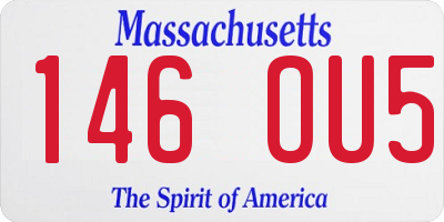 MA license plate 146OU5