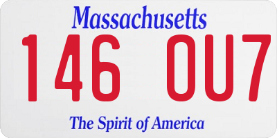MA license plate 146OU7