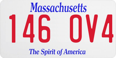 MA license plate 146OV4
