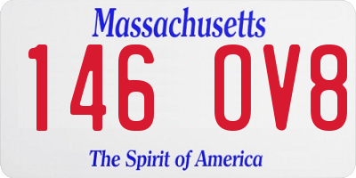 MA license plate 146OV8