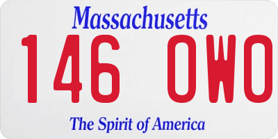 MA license plate 146OW0