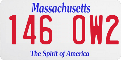 MA license plate 146OW2