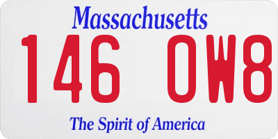 MA license plate 146OW8