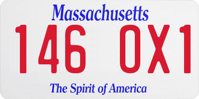MA license plate 146OX1