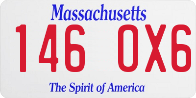 MA license plate 146OX6