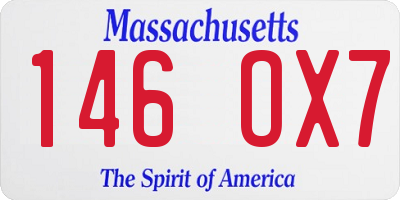 MA license plate 146OX7