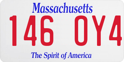 MA license plate 146OY4