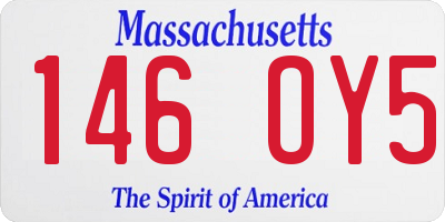 MA license plate 146OY5