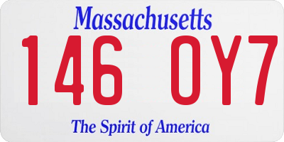 MA license plate 146OY7
