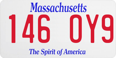 MA license plate 146OY9
