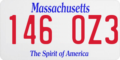 MA license plate 146OZ3
