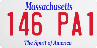 MA license plate 146PA1