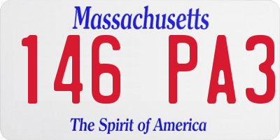 MA license plate 146PA3