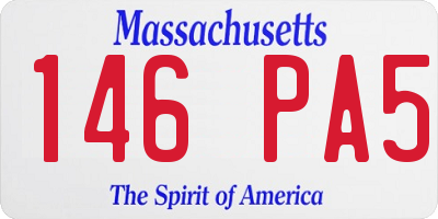 MA license plate 146PA5