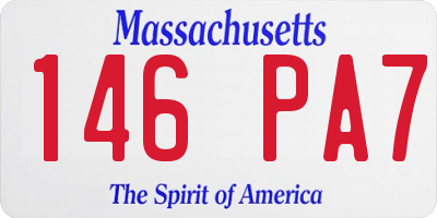 MA license plate 146PA7