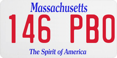 MA license plate 146PB0