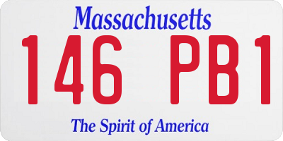MA license plate 146PB1