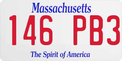 MA license plate 146PB3
