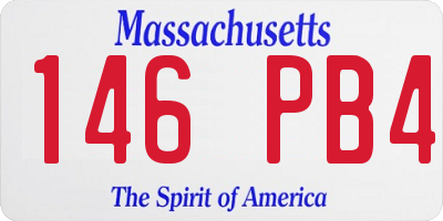 MA license plate 146PB4