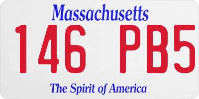 MA license plate 146PB5