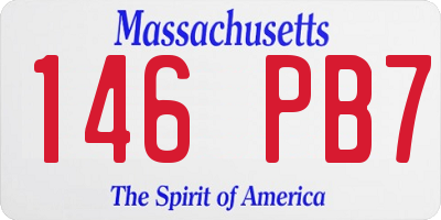 MA license plate 146PB7
