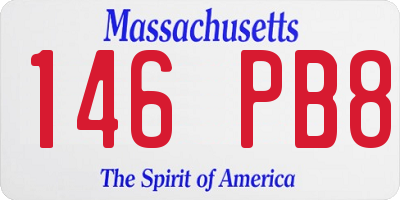 MA license plate 146PB8
