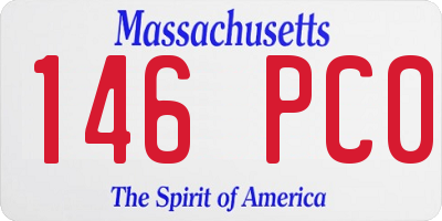 MA license plate 146PC0