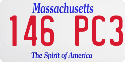 MA license plate 146PC3